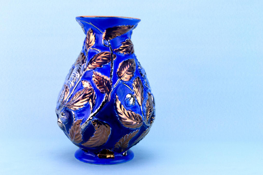Art Deco Squirrel Vase, English 1930s