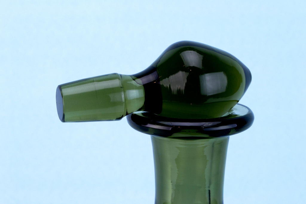 Smokey Grey Glass Decanter, English 1960s