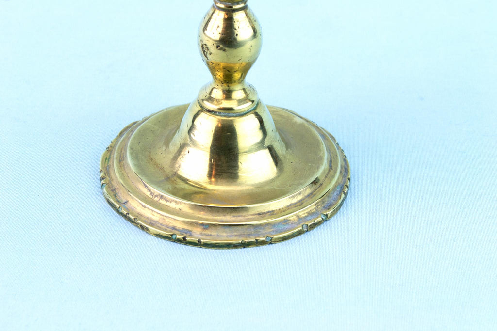 Small Brass Candelabra, English Mid 20th Century