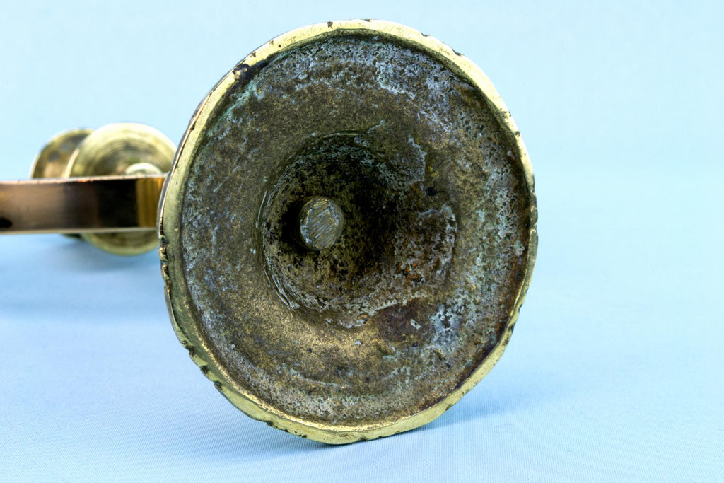 Small Brass Candelabra, English Mid 20th Century