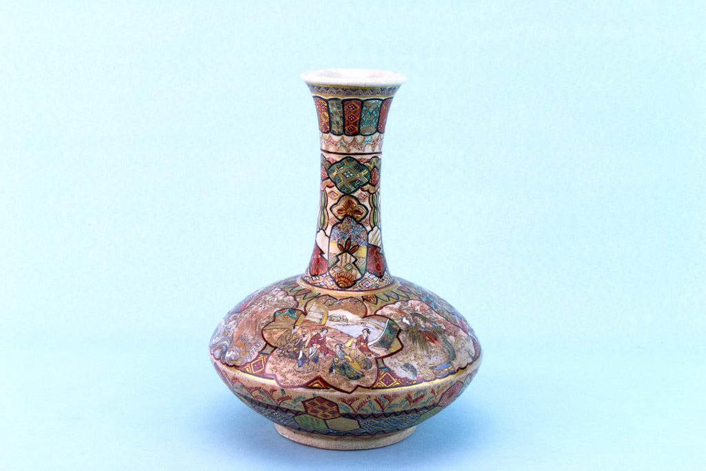 Satsuma Pottery Vase, Japanese 19th Century