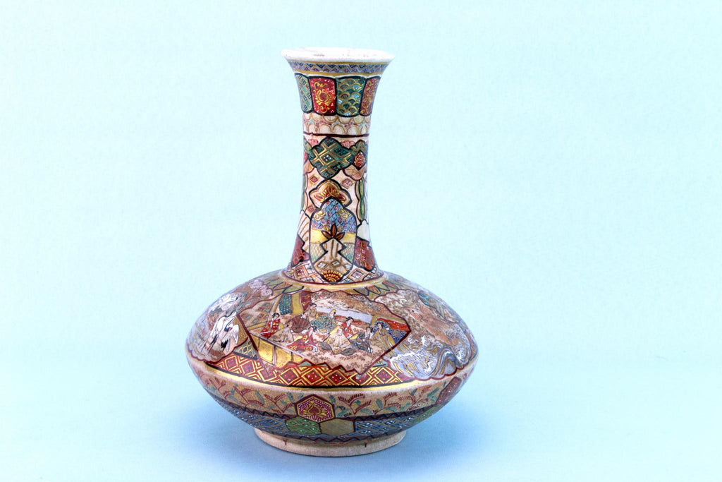 Satsuma Pottery Vase, Japanese 19th Century
