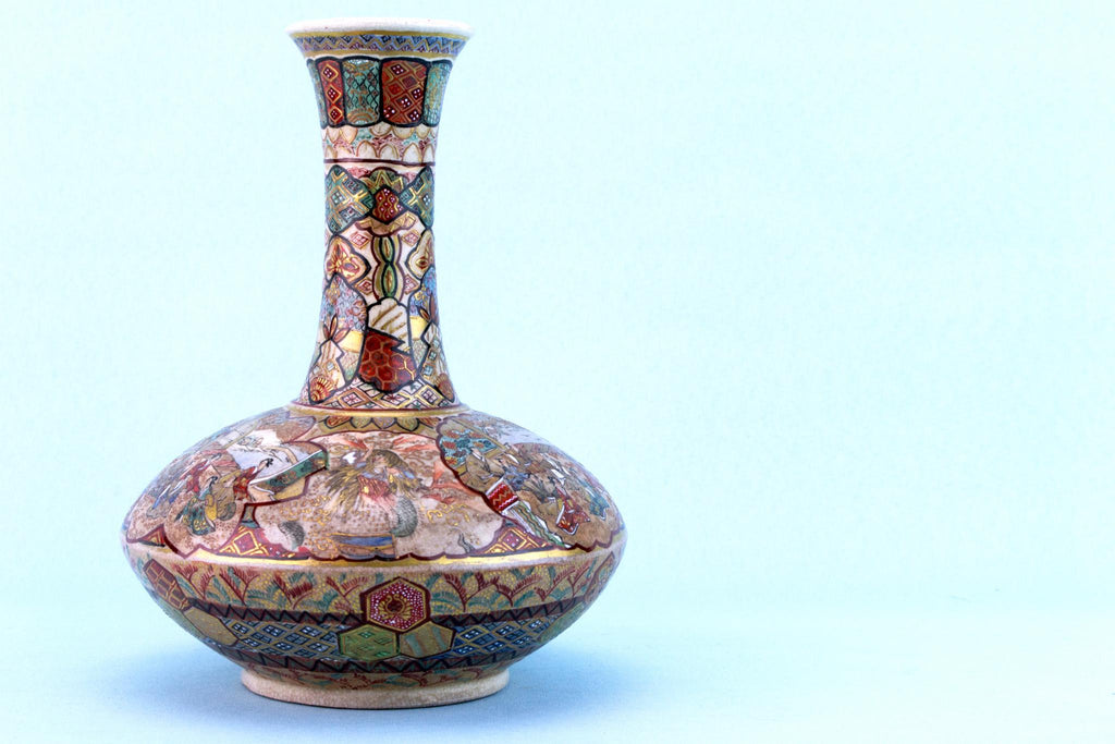 Satsuma Pottery Vase, Japanese 19th Century