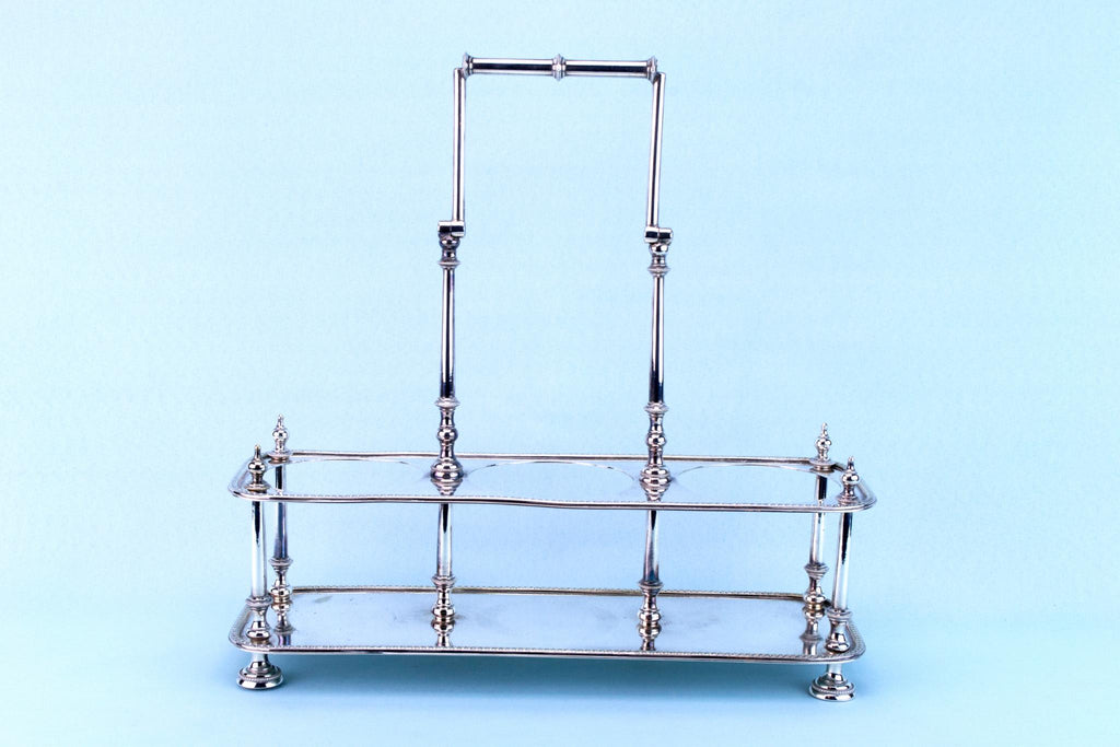 Silver Plated Arts & Crafts Wine Carrier, English 19th Century