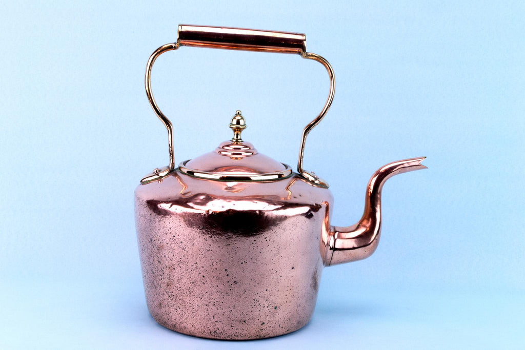 Hot Water Copper Kettle, English 19th Century