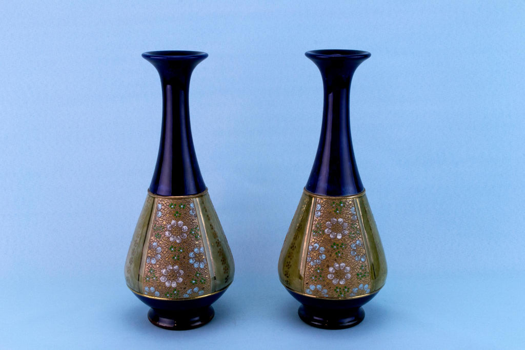 2 Royal Doulton Vases, English Early 1900s