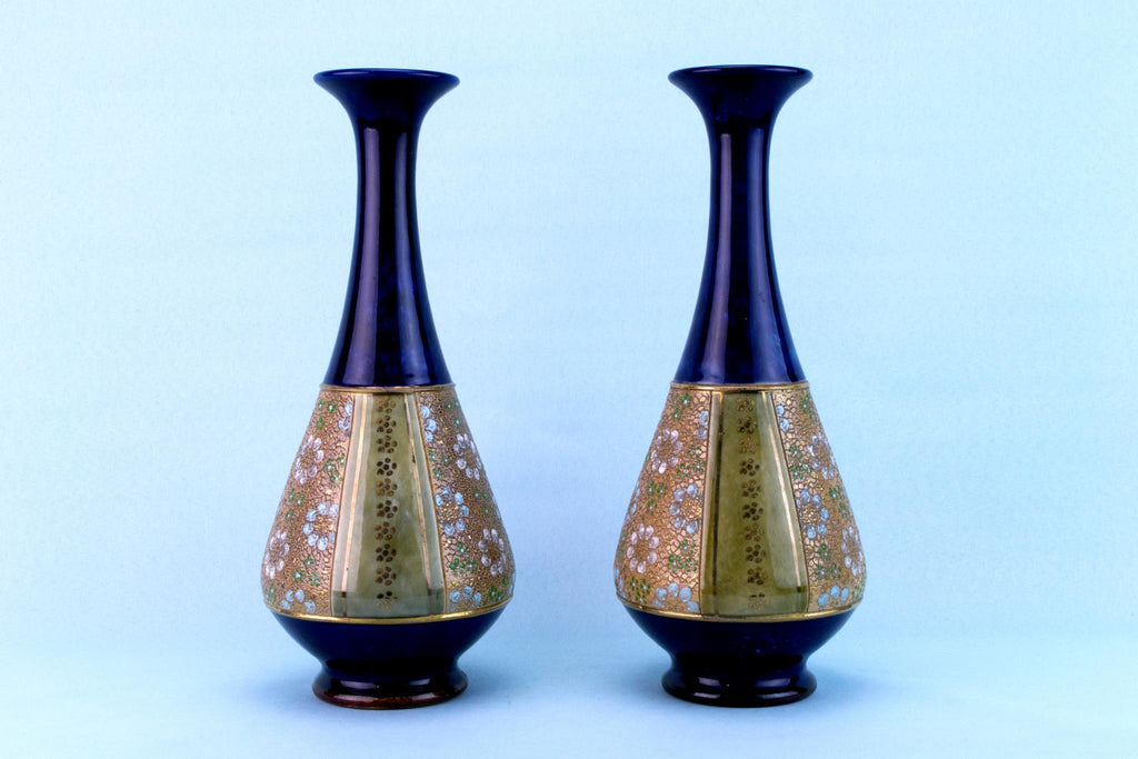 2 Royal Doulton Vases, English Early 1900s