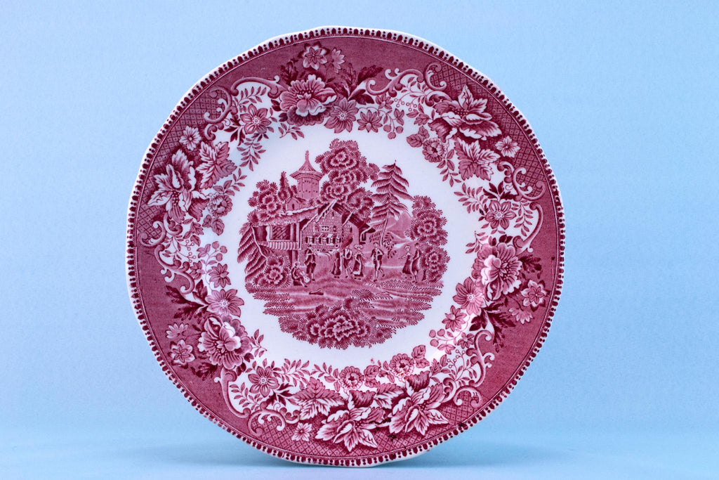 Avon Cottage Red Dinner Plate by Enoch Wedgwood