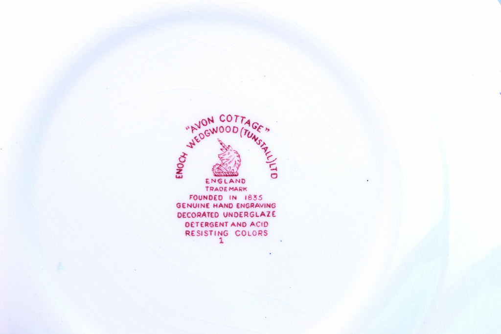 Avon Cottage Red Dinner Plate by Enoch Wedgwood
