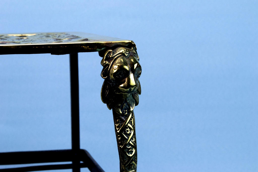 Fireplace Stand in Brass, French 19th Century
