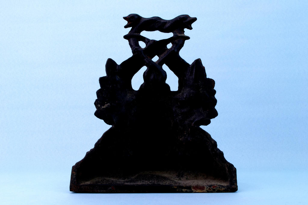 Black Cast Iron Door Stopper, English Circa 1900