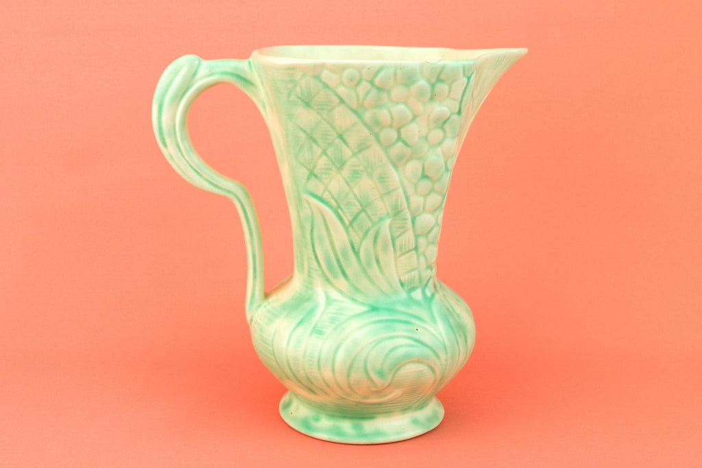 Pale Green Water Jug in Art Deco Design, English 1930s