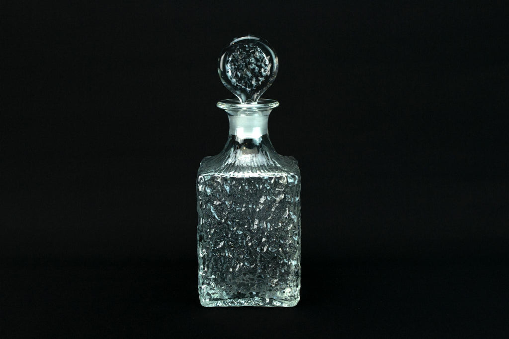 Square Whisky Decanter by Whitefriars, English 1970s