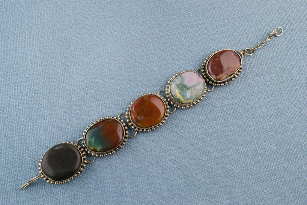 Silver and Agate Bracelet