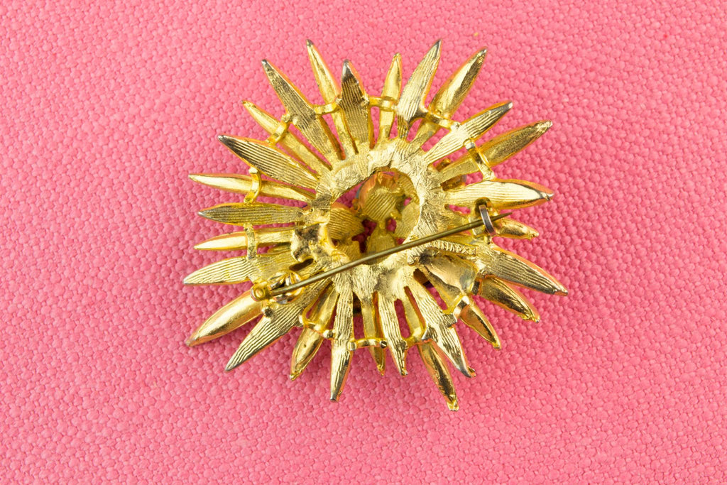 Brooch Start Burst by Exquisite, English 1950s