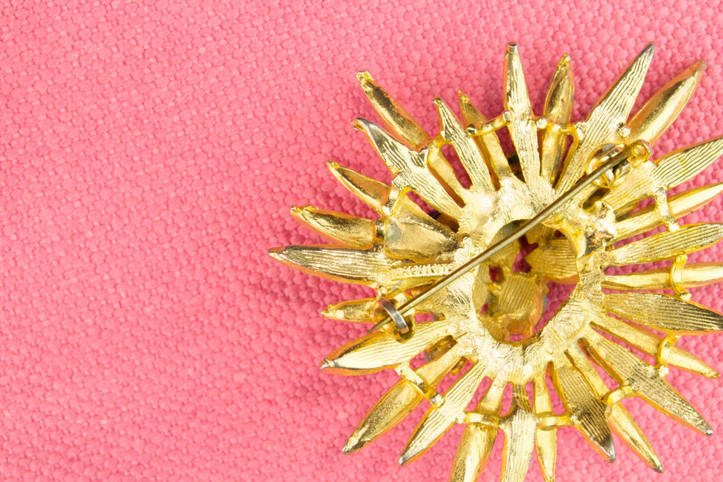 Brooch Start Burst by Exquisite, English 1950s