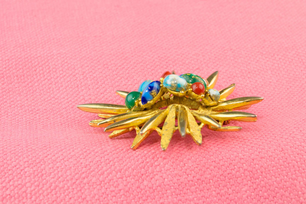 Brooch Start Burst by Exquisite, English 1950s
