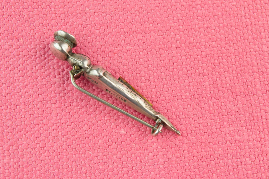 Sterling Silver Kilt Pin Brooch, Scottish 1930s