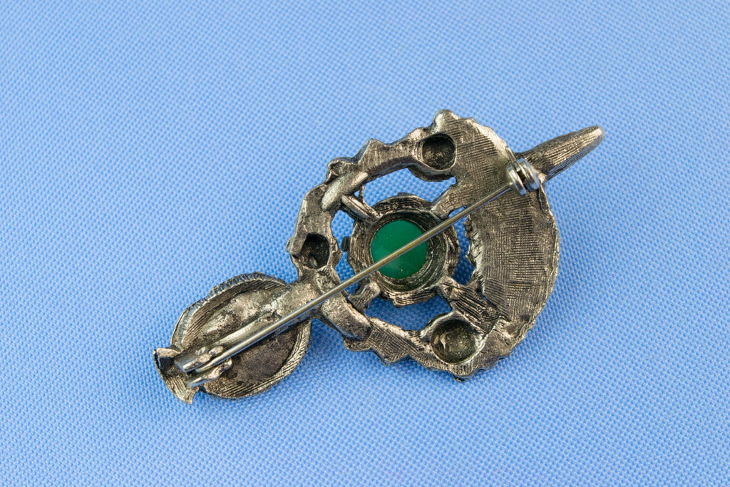 Silver and Green Kilt Pin or Brooch