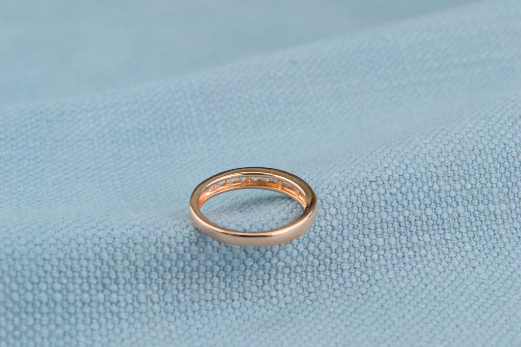 Half Eternity Ring Sterling Silver and CZ