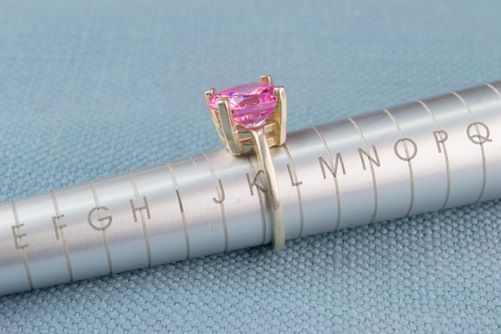 Sterling Silver Ring with Pink Stone