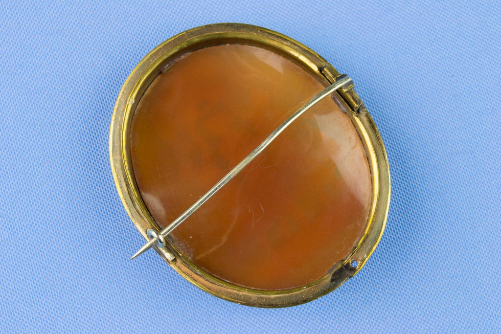 Carved Shell Cameo Brooch, English 19th Century