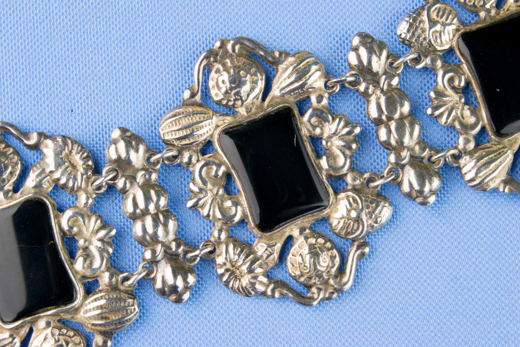 Georgian Silver and Onyx Bracelet, English circa 1800