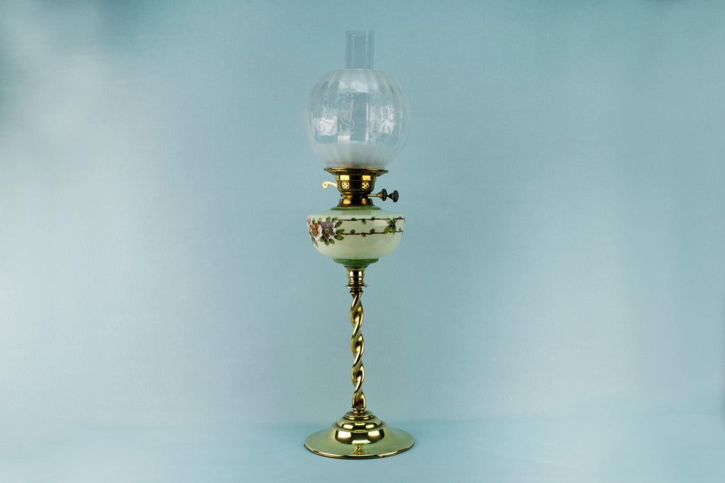 Tall Victorian Duplex Oil Lamp, English 19th Century