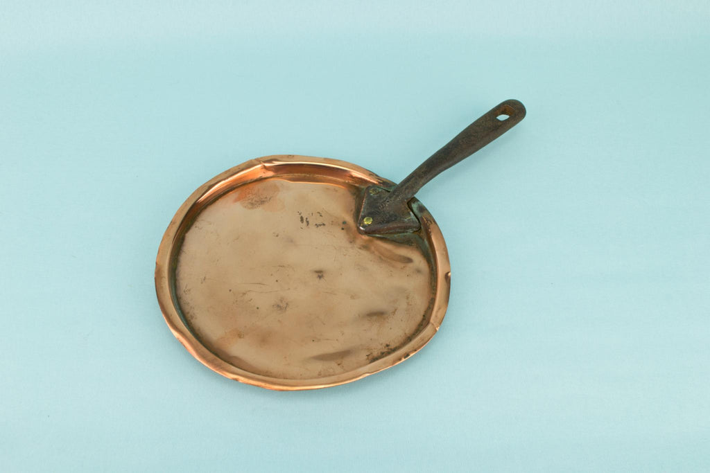 Small Copper & Iron Pan Lid, English 19th Century