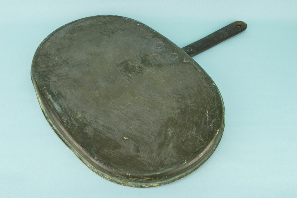 Oval Copper & Iron Pan Lid, English 19th Century