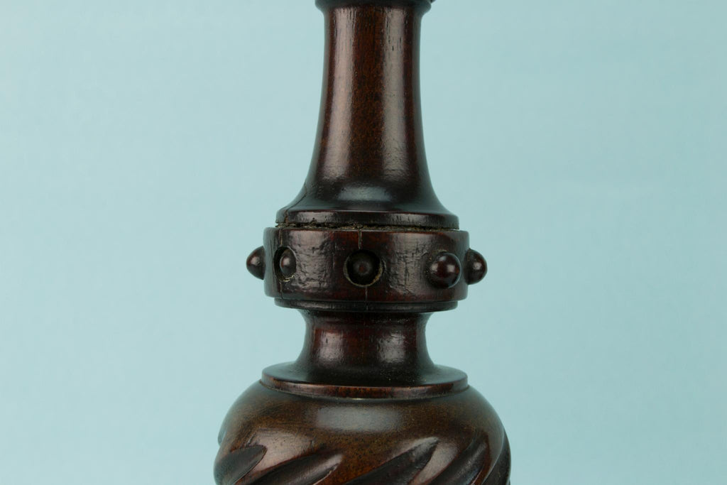 Mahogany Tall Georgian Candlesticks, English Circa 1800