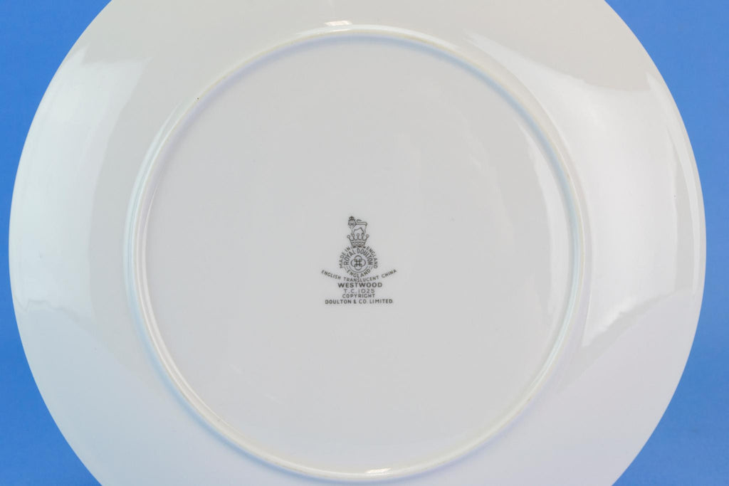 6 Medium Plates by Royal Doulton, English Circa 1960