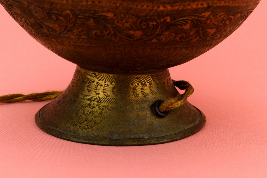 Tall Brass Lamp, Indian 1930s