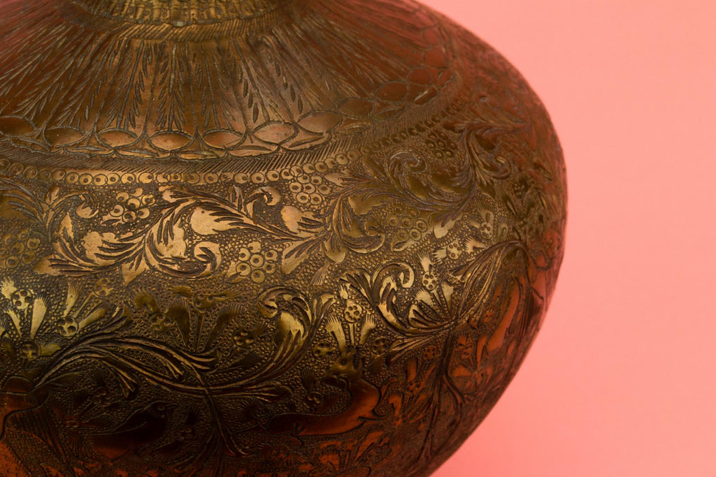 Tall Brass Lamp, Indian 1930s