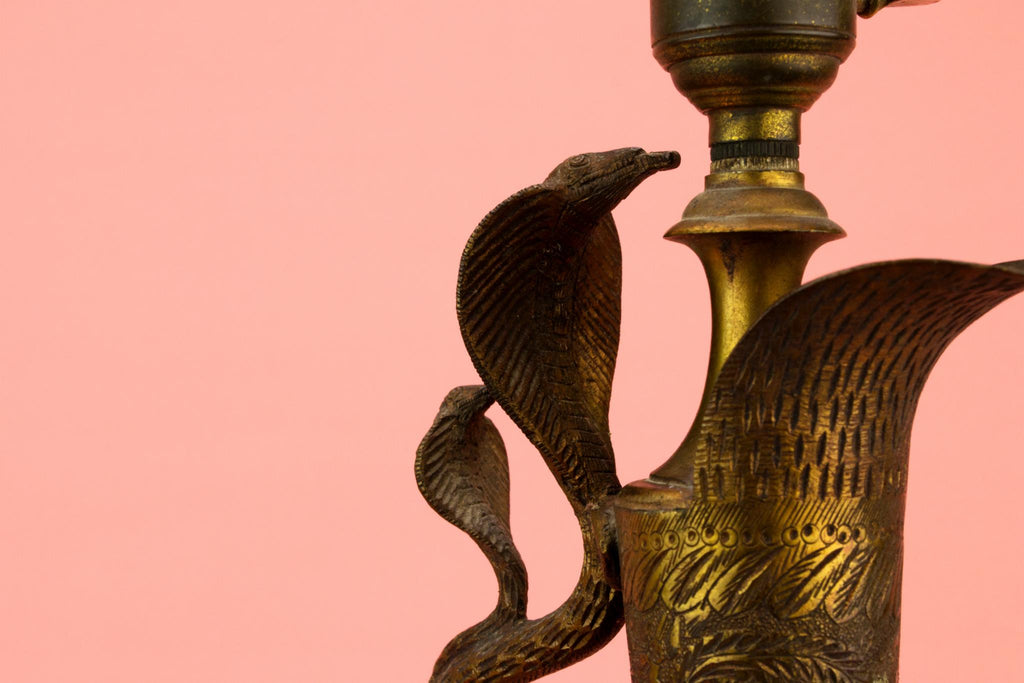 Tall Brass Lamp, Indian 1930s