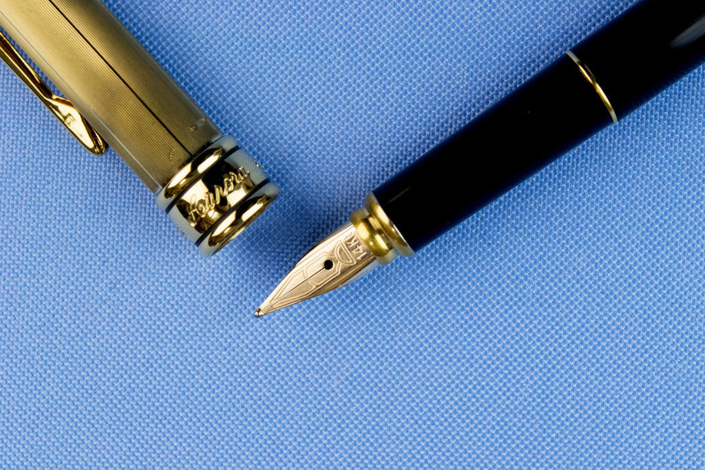 Aurora Sterling Silver Fountain Pen 14ct Gold