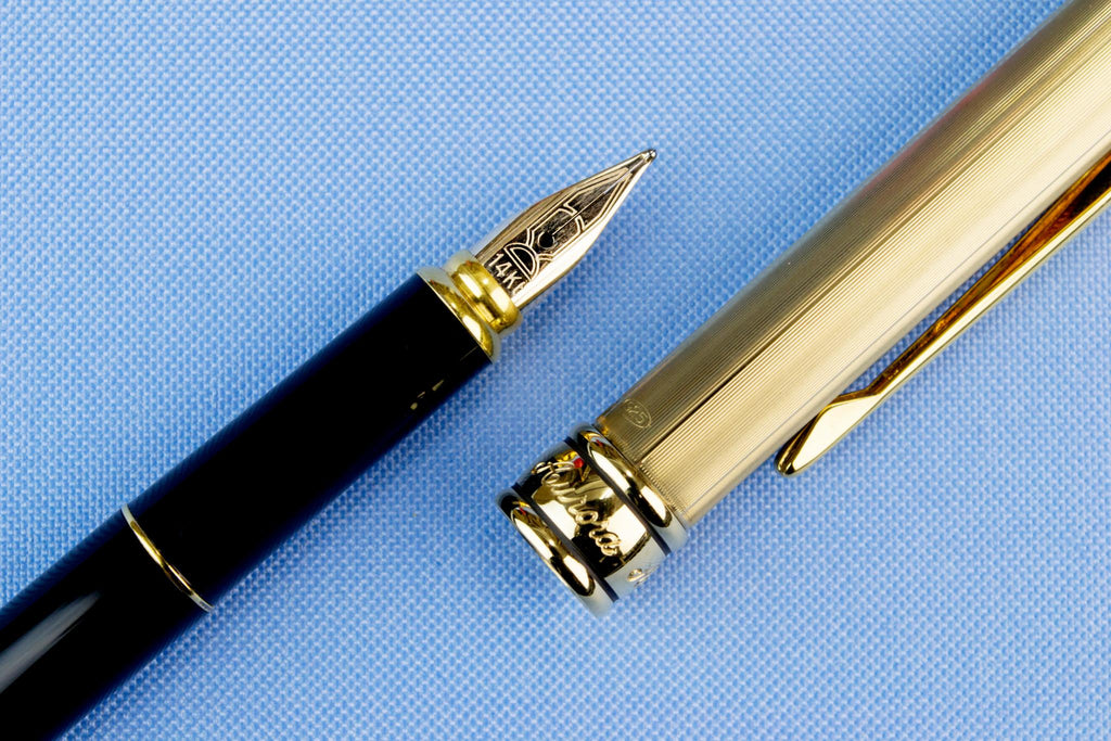Aurora Sterling Silver Fountain Pen 14ct Gold