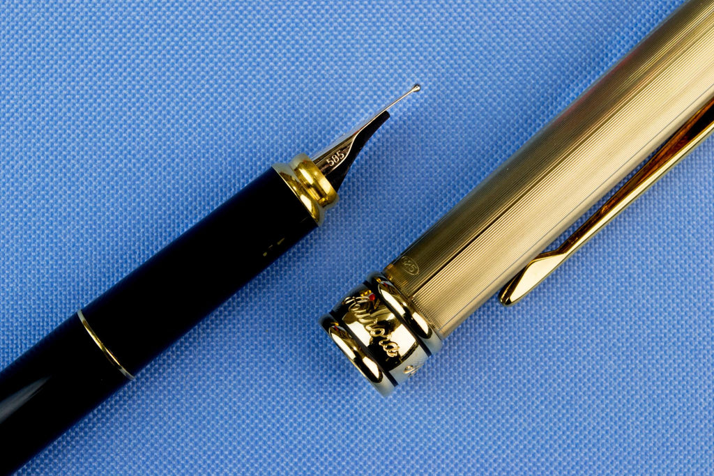 Aurora Sterling Silver Fountain Pen 14ct Gold