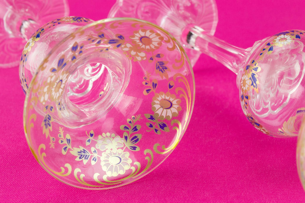 Pair of Glass Candlesticks by Rosenthal