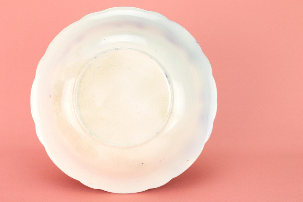 Flow Blue Serving Bowl, English Victorian 1890s