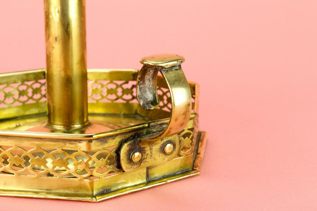 Arts & Crafts Candlestick in Brass, English Circa 1900