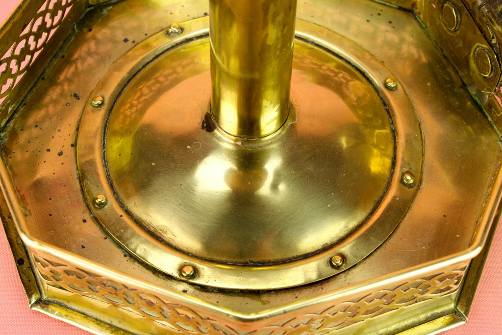 Arts & Crafts Candlestick in Brass, English Circa 1900