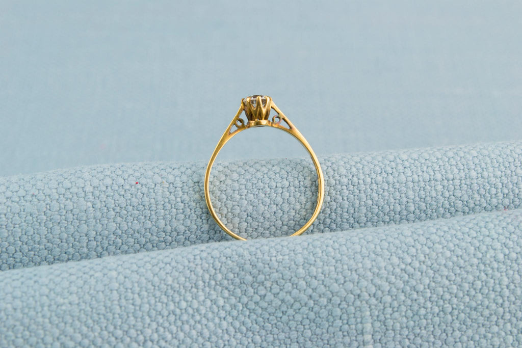 Solitaire Ring in 9ct Gold with CZ