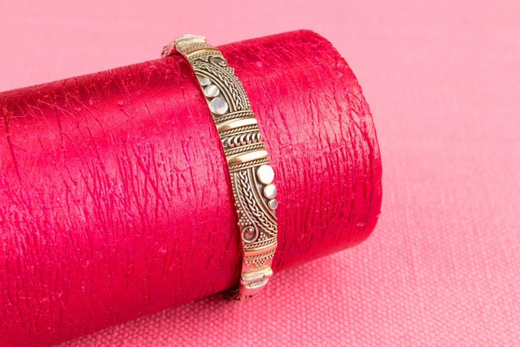 Gold and Sterling Silver Bracelet