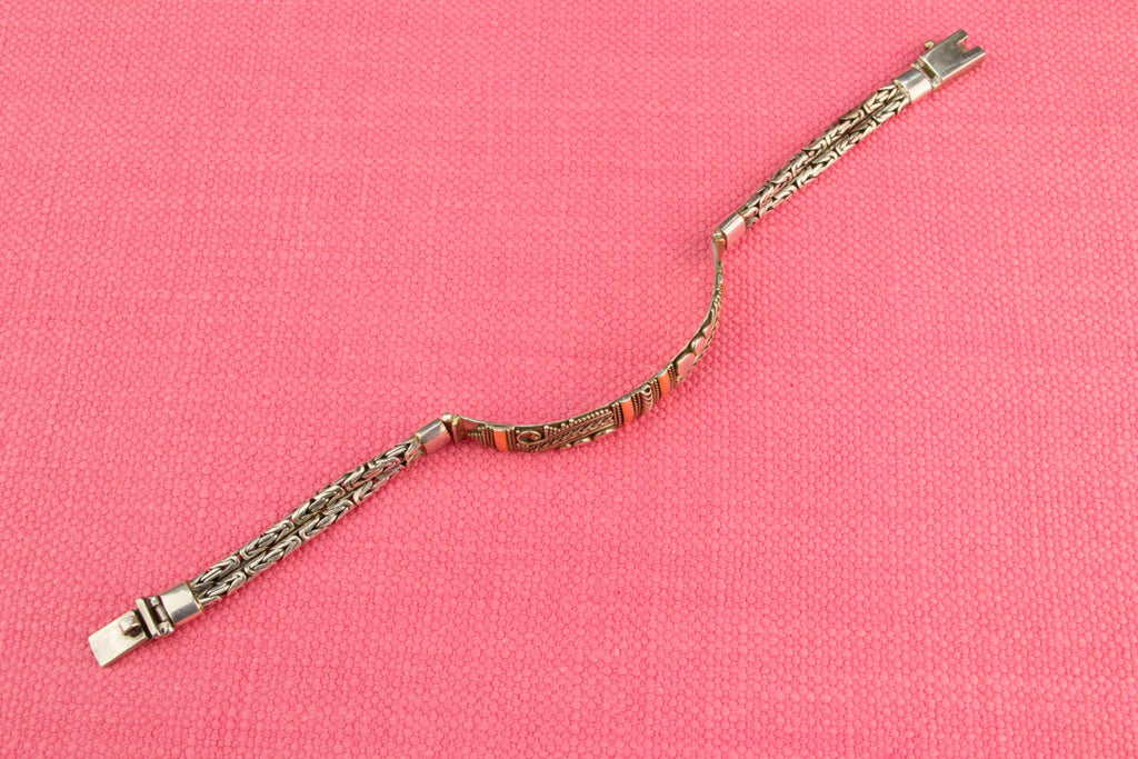 Gold and Sterling Silver Bracelet