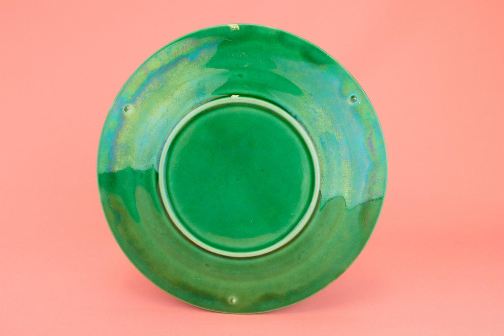 Majolica Dessert Plate Leaf Design, English 19th Century