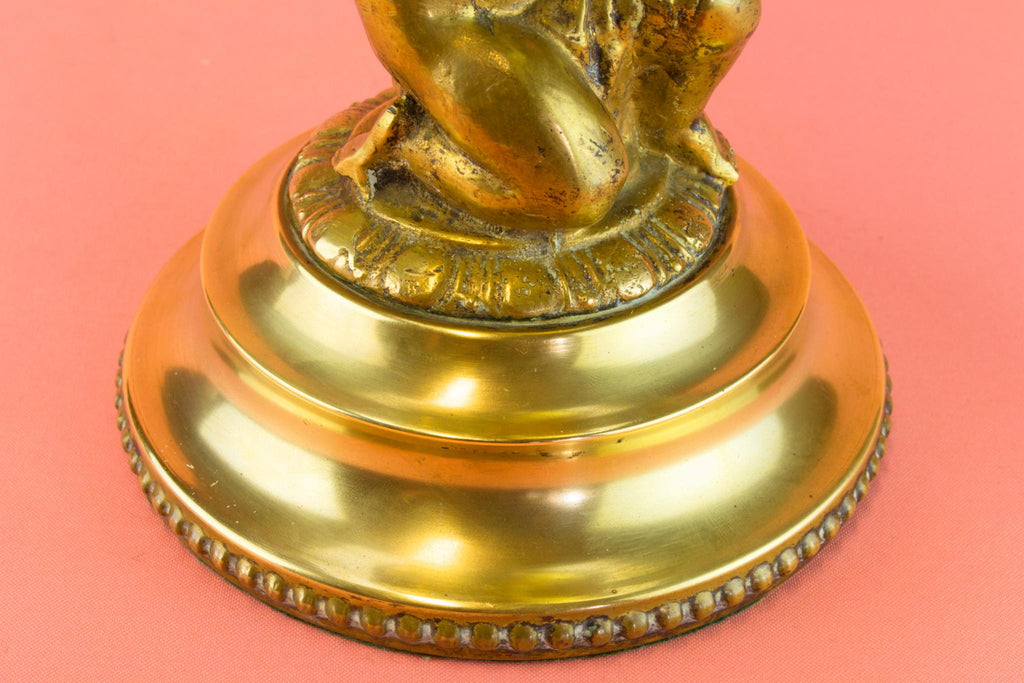 White Shade Brass Oil Lamp, English 19th Century