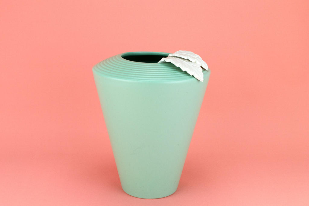 Green Mid Century Modern Vase, English Circa 1950