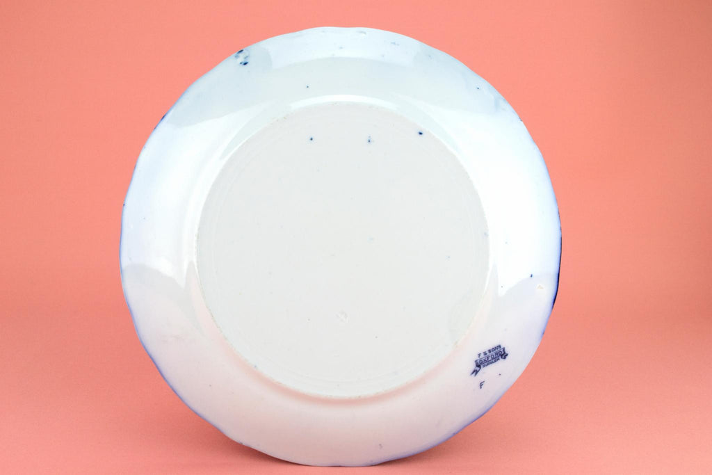 6 Flow Blue Dinner Plates, English Circa 1900