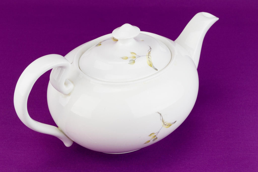 Bone China Teapot Floral Decor, English 1970s